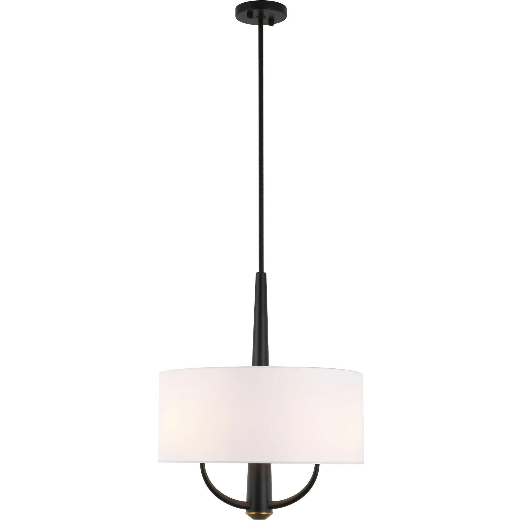 Patchwork 3 Light 18 inch Black with Satin Brass Pendant Ceiling Light in Black/Satin Brass