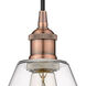 Edison Cindyrella LED 6 inch Antique Copper Mini Pendant Ceiling Light
