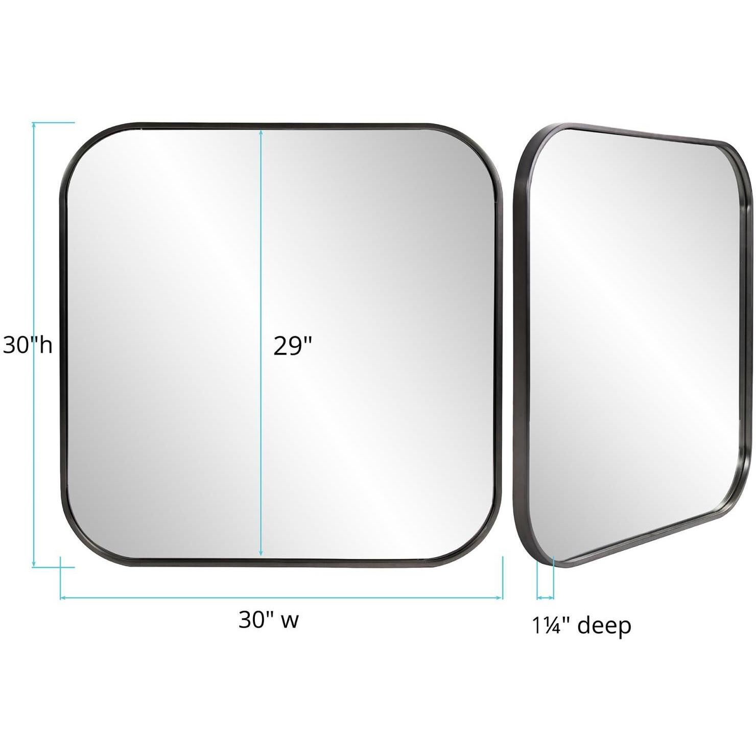 Copenhagen 30 X 30 inch Black Mirror