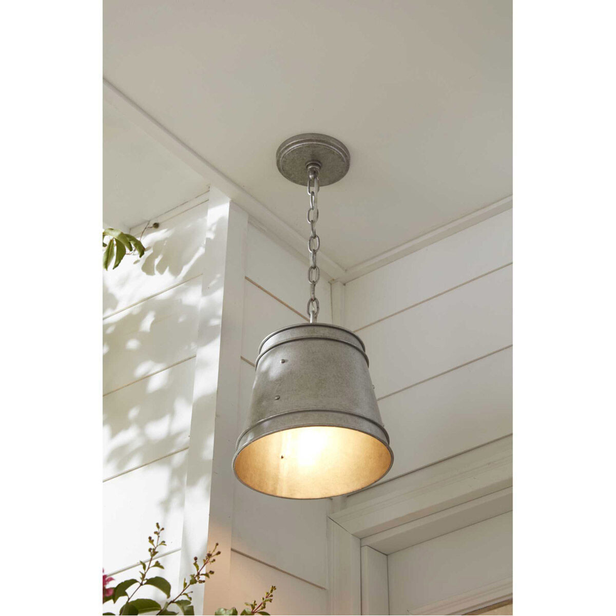 Galveston 1 Light 9.25 inch Galvanized Pendant Ceiling Light