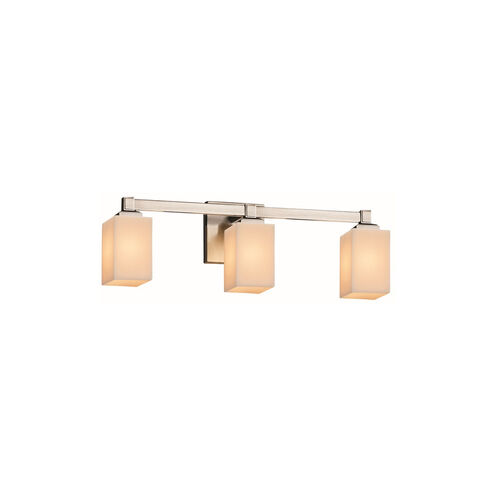 Candlearia 3 Light 22 inch Dark Bronze Vanity Light Wall Light in Amber (CandleAria), Cylinder with Flat Rim, Incandescent