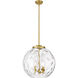 Ballston Athens Water Glass LED 16 inch Satin Gold Pendant Ceiling Light