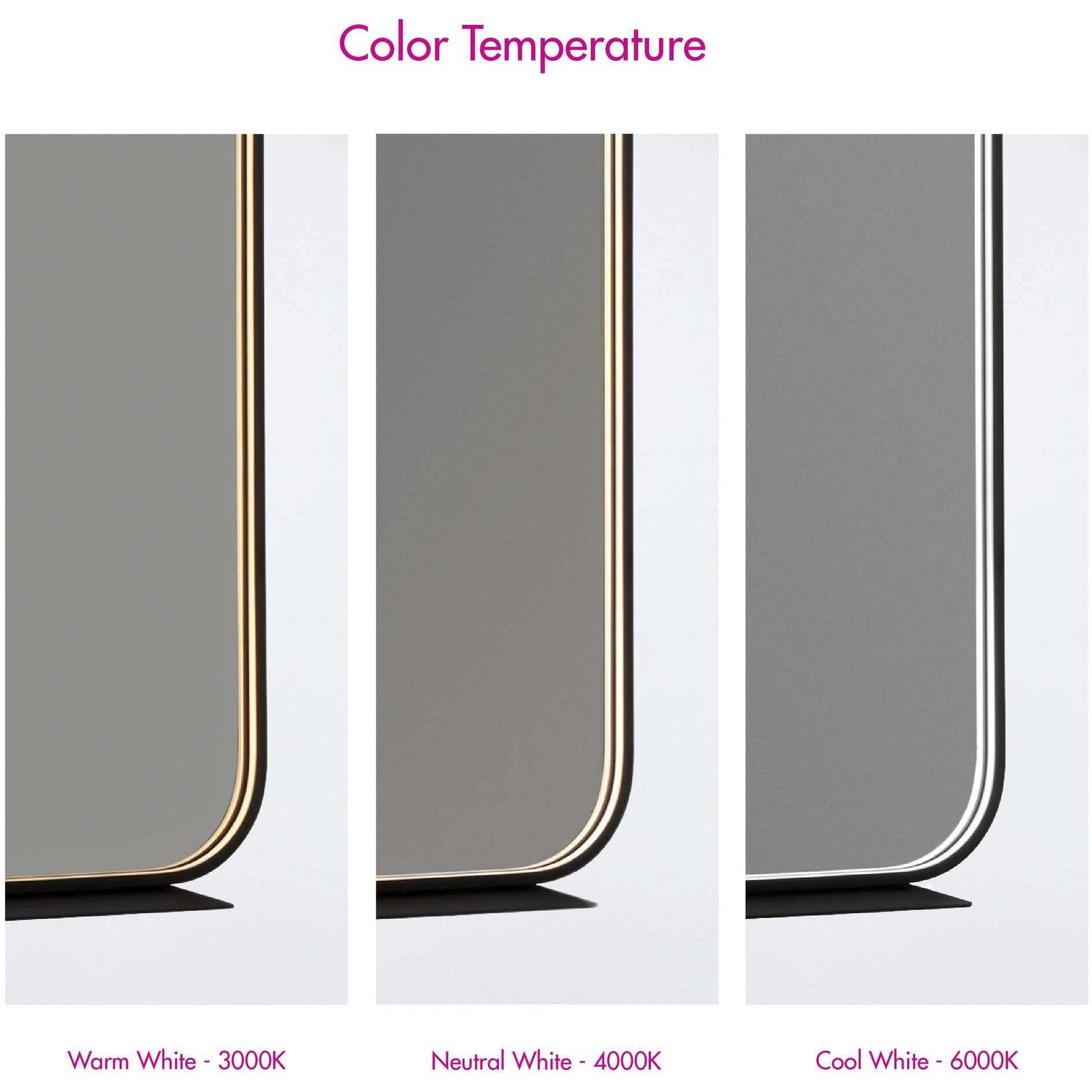 Avior 36 X 24 inch Black LED Lighted Mirror, Vanita by Oxygen