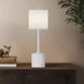 Alora Mood Issa 26.38 inch 1.00 watt White and Ivory Linen Table Lamp Portable Light in White with Ivory Linen