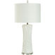 Val 34 inch 100 watt Gloss White and Clear Table Lamp Portable Light