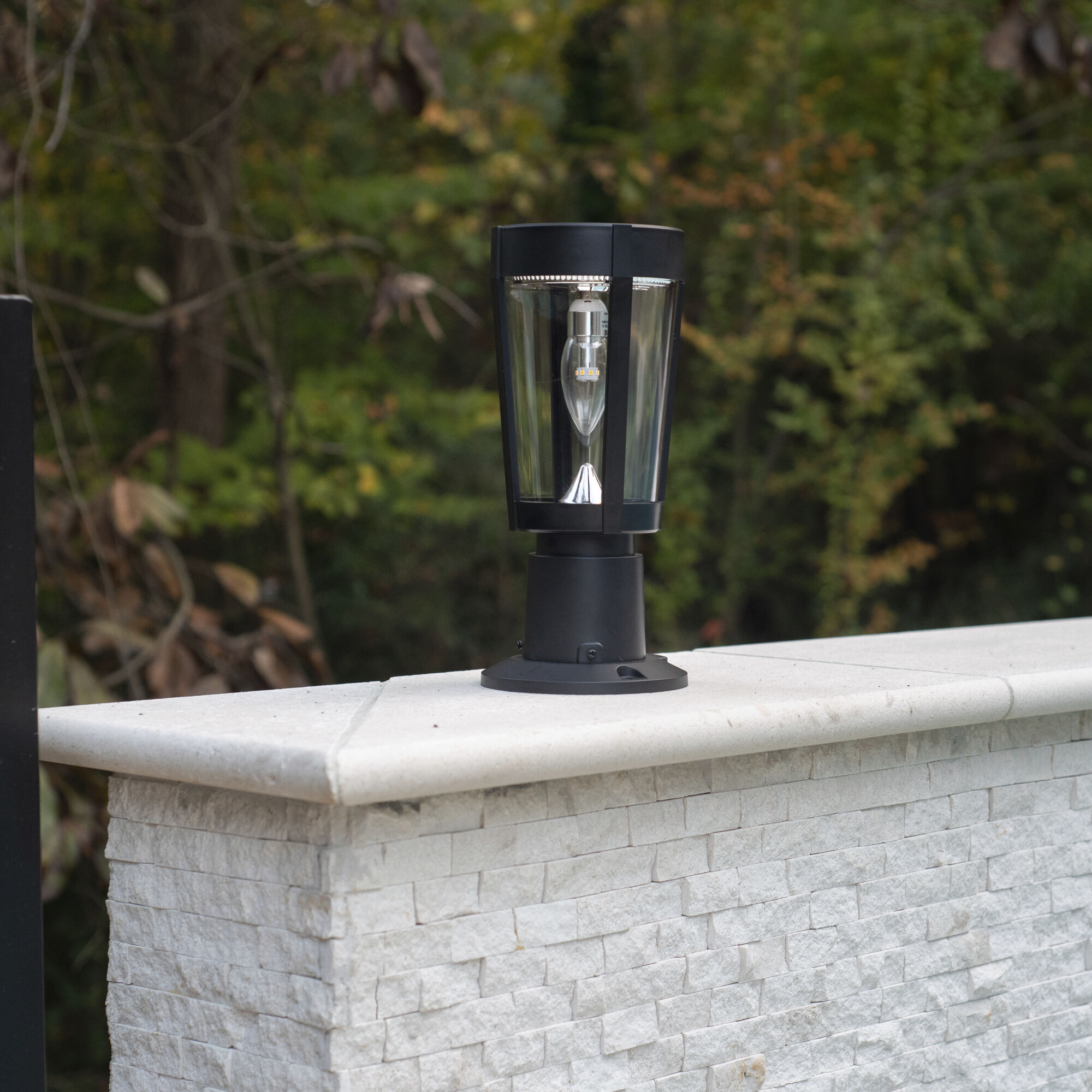 Amphora 12.13 inch Black Post Light, Solar