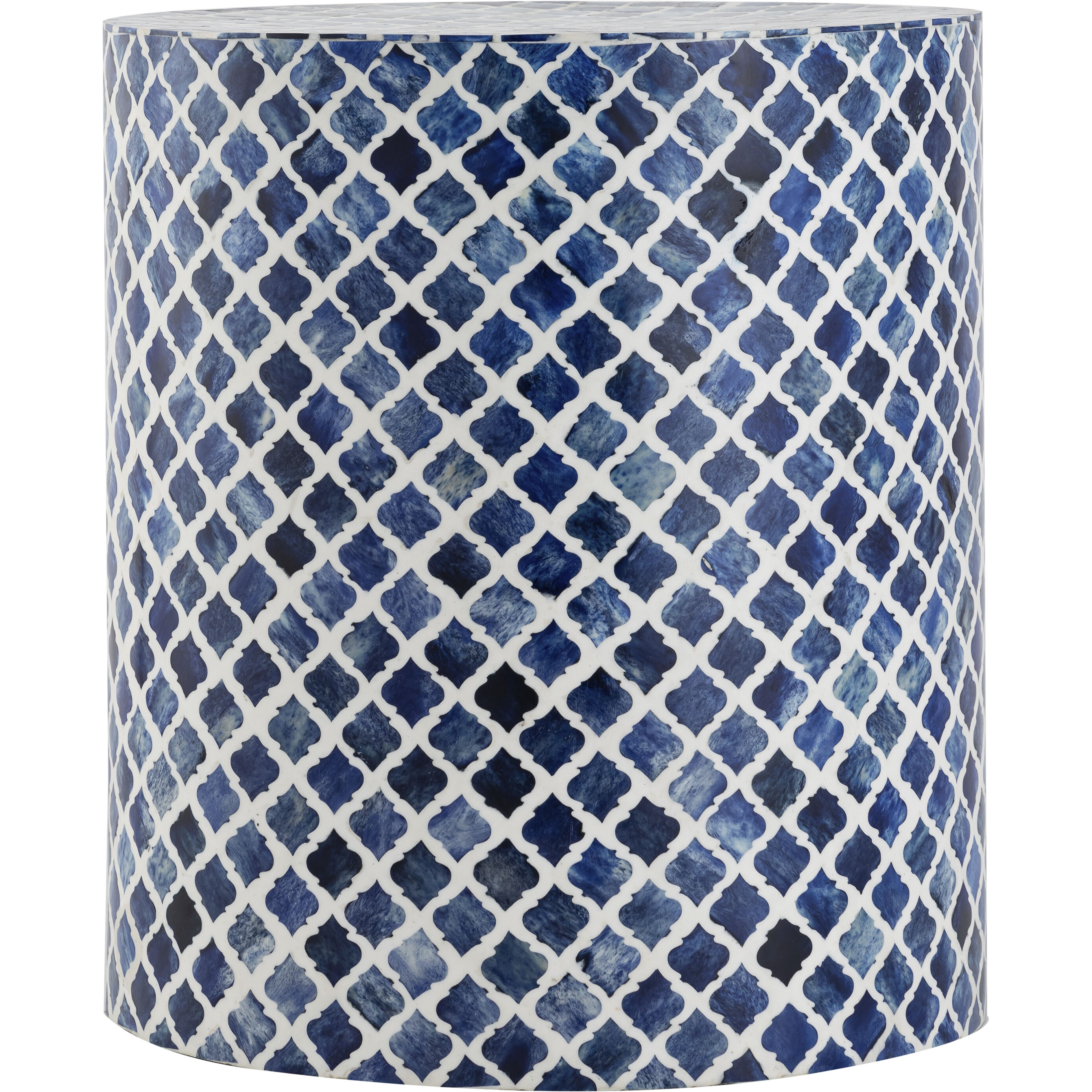 Coyle 18 X 15.5 inch Blue with White Accent Table