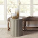 Fluted Column 22 X 16 inch Grey Concrete Side Table