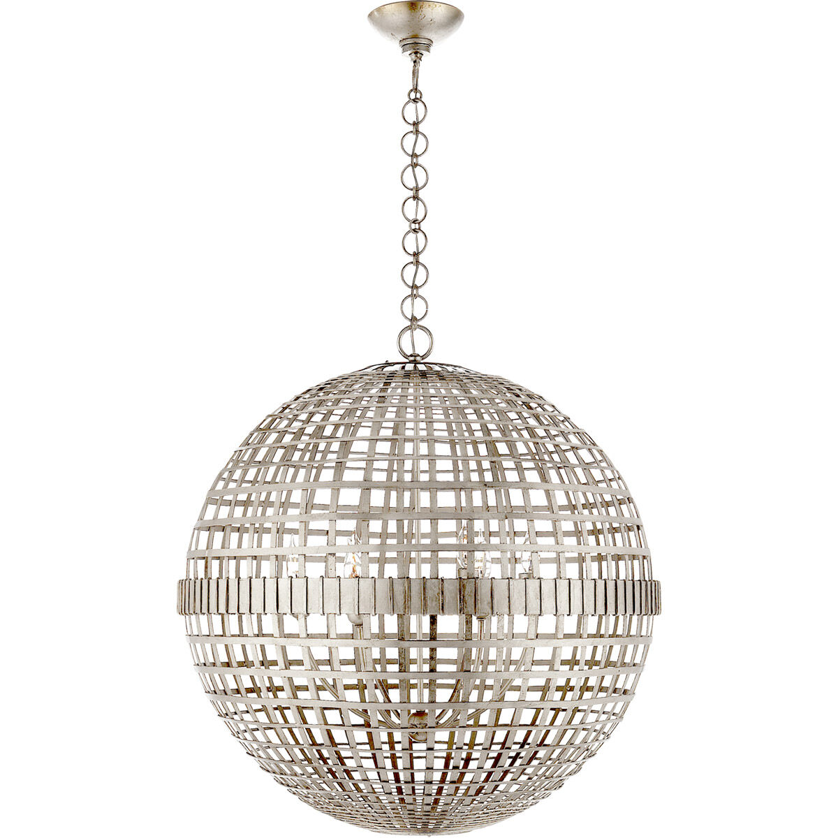 Silver lantern ceiling light sales