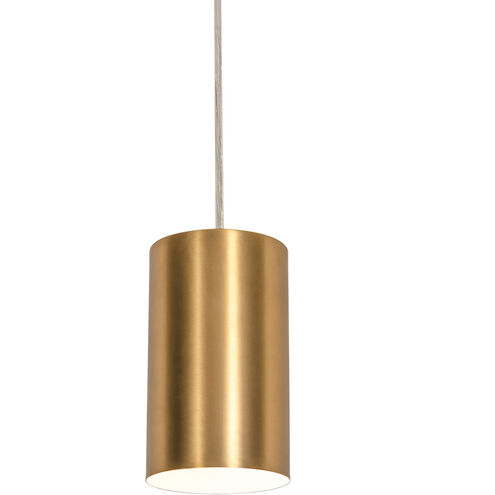 Tyke 1 Light 4 inch Satin Brass Pendant Ceiling Light