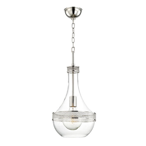 Hagen 1 Light 10.75 inch Polished Nickel Pendant Ceiling Light
