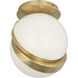 Michael Berman Brut 1 Light 7 inch Modern Brass Flushmount Ceiling Light