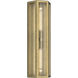 Berens 2 Light 24 inch Natural Brass Outdoor Wall Light