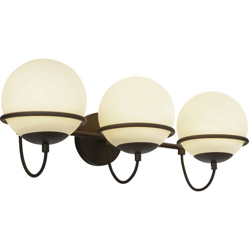 Alora Mood Alba 3 Light 24.13 inch Matte Black Bath Vanity Light Wall Light