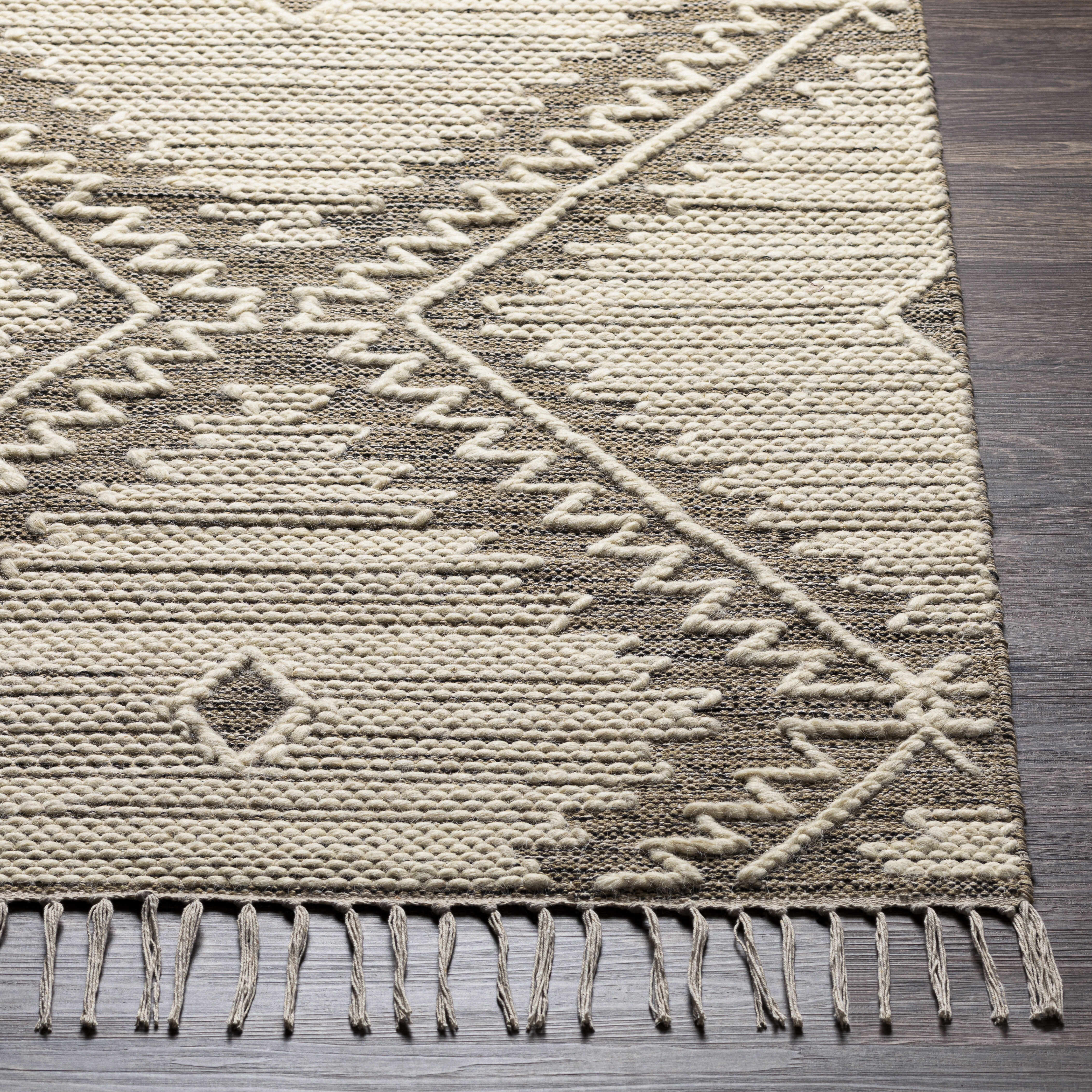 Bedouin 120 X 96 inch Taupe Rug in 8 x 10, Rectangle