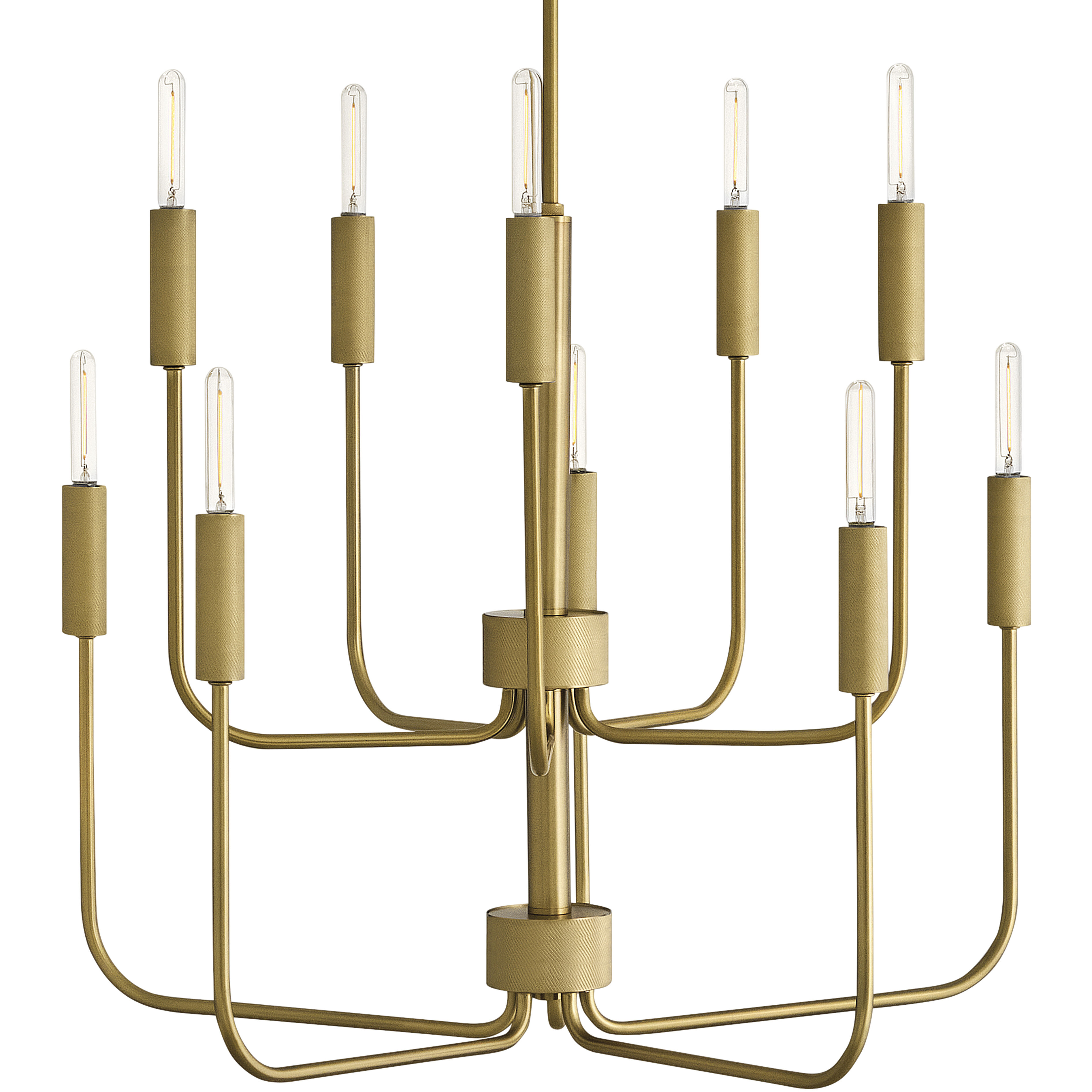 Austen 10 Light 30 inch Lacquered Brass Chandelier Ceiling Light