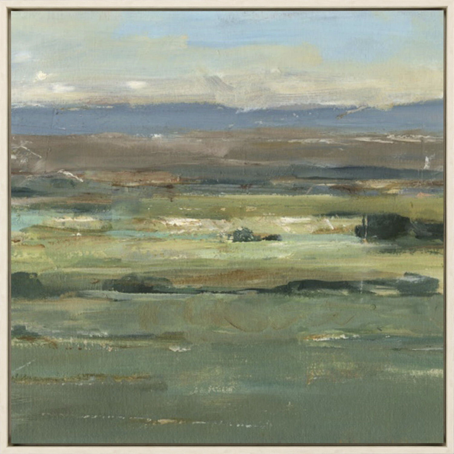 Rainbow Valley Green and Blue and Multi and Yellow Canvas