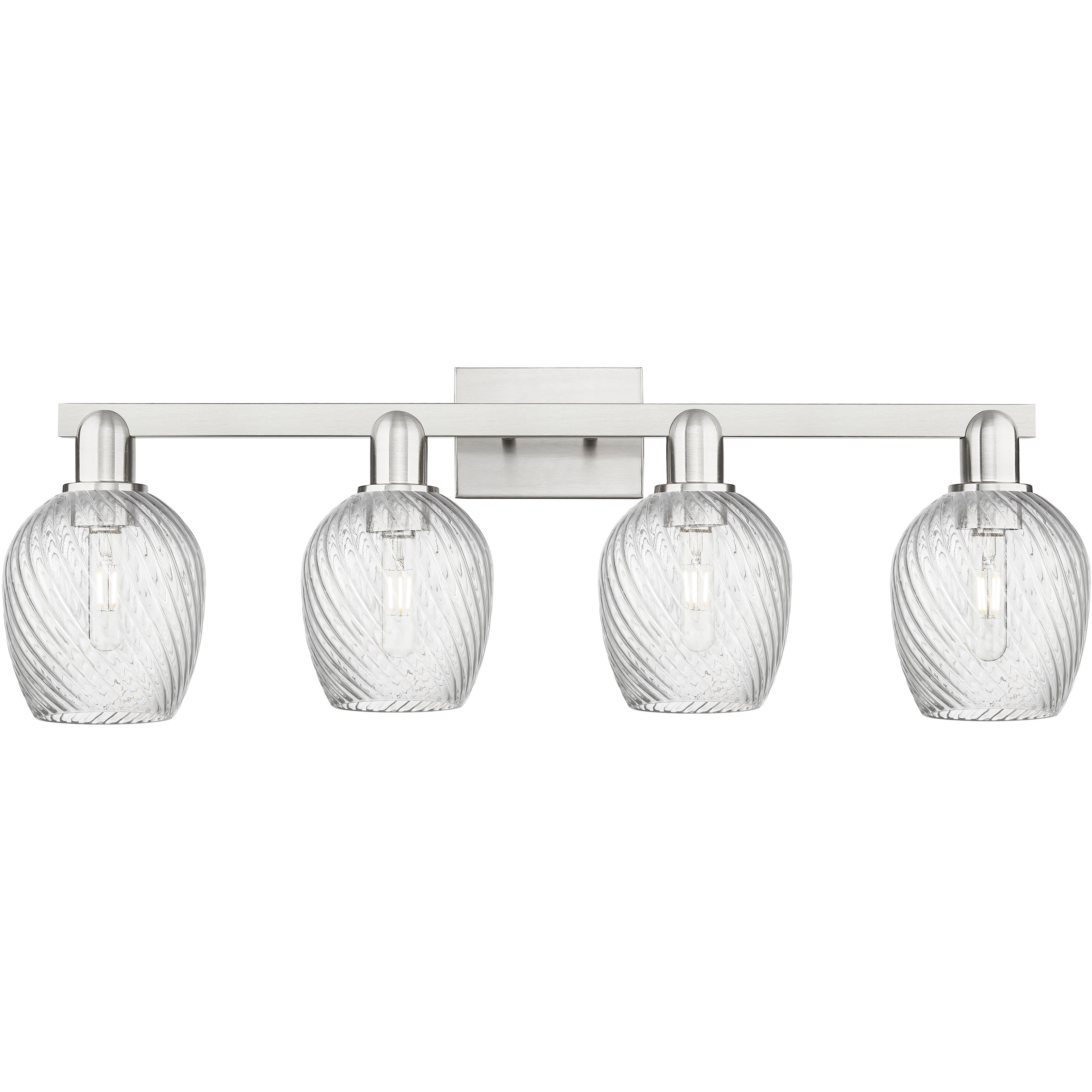 Arcadia Salina 4 Light 32.75 inch Brushed Satin Nickel Bath Vanity Light Wall Light