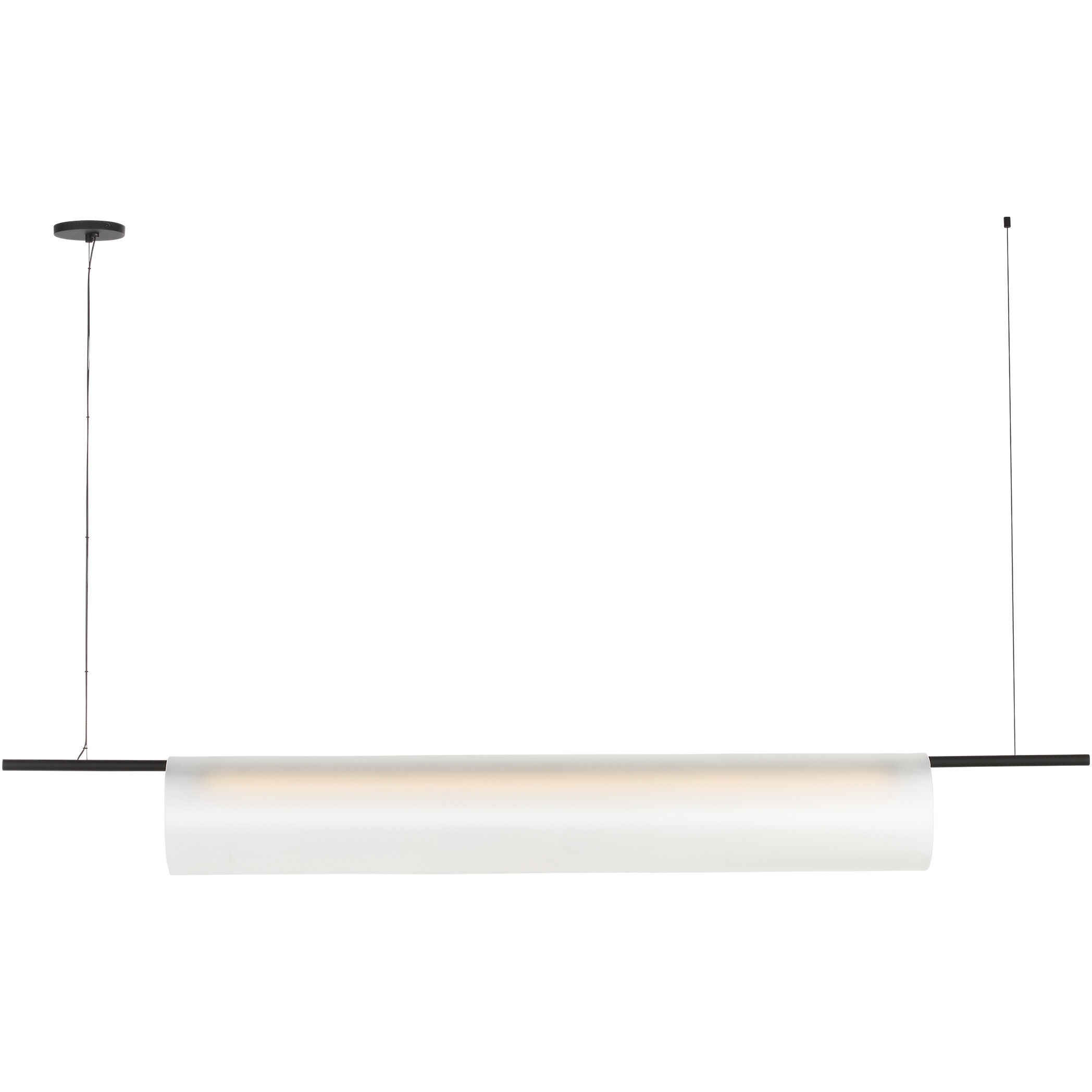 Peter Bristol Trace LED 72 inch Nightshade Black Single Linear Chandelier Ceiling Light