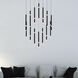 Flute LED 7 inch Black Chandelier Ceiling Light