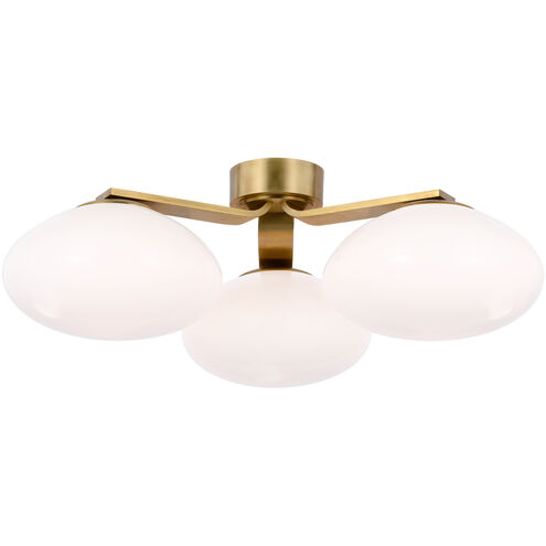 Champalimaud Marisol LED 26.75 inch Soft Brass Triple Flush Mount Ceiling Light, XL