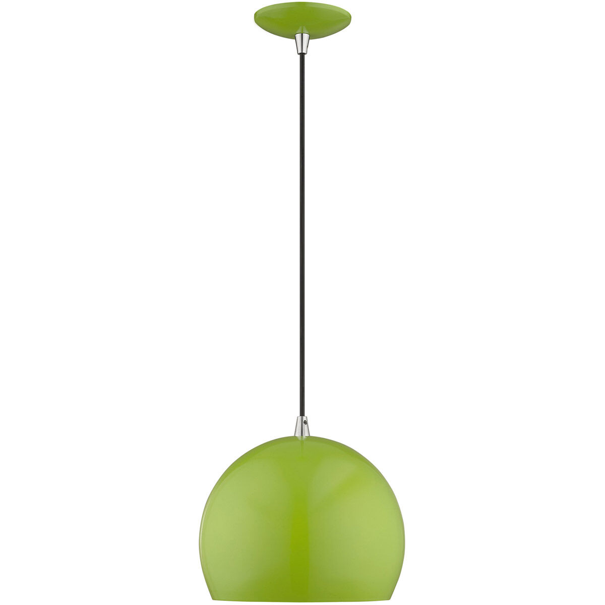 Allison 1 Light 10 inch Shiny Apple Green Mini Pendant Ceiling Light