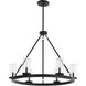 Gentry 6 Light 32 inch Matte Black Chandelier Ceiling Light