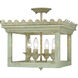 Finley 4 Light 16.5 inch Vintage Sage Semi-Flush Mount Ceiling Light