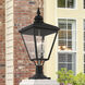 Adams 4 Light 31.5 inch Black with Brushed Nickel Finish Cluster Outdoor Extra Large Post Top Lantern