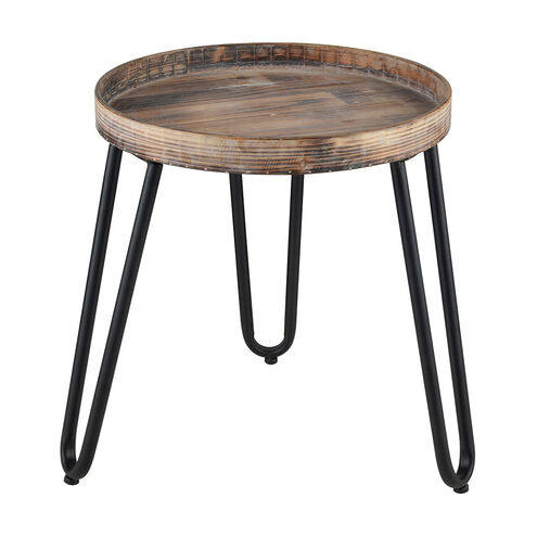 Ridgetop 20 inch Black/Smoked Fir Accent Table