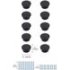 Trovon Matte Black Hardware Cabinet Knob, Set of 10