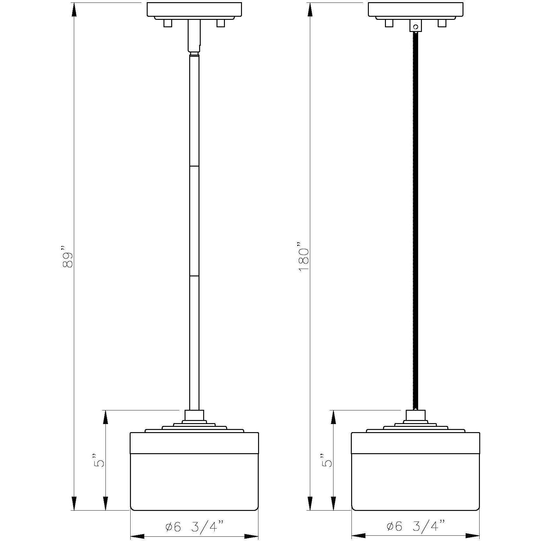Renaud LED 6.75 inch Modern Gold Pendant Ceiling Light