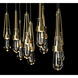 Link 10 Light 44.5 inch Modern Brass Pendant Ceiling Light, Rectangular
