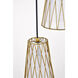 Modesta 3 Light 15 inch Brass Pendant Ceiling Light