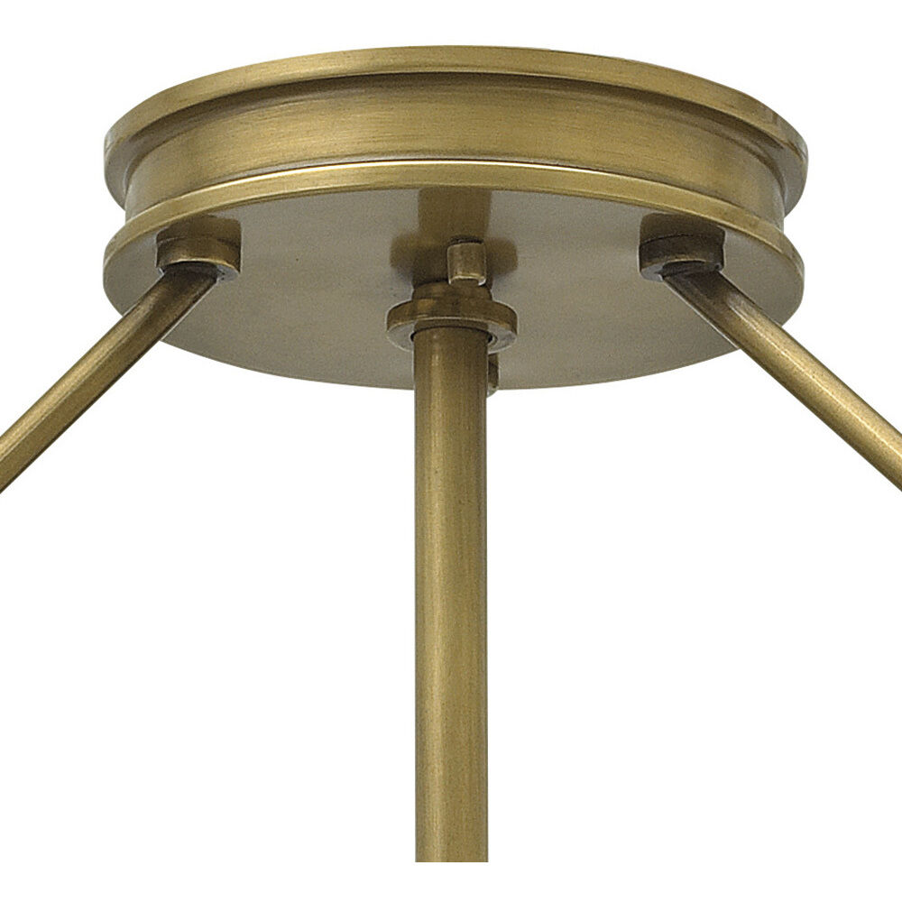 Collier 4 Light 22 inch Heritage Brass Indoor Semi-Flush Mount Ceiling Light