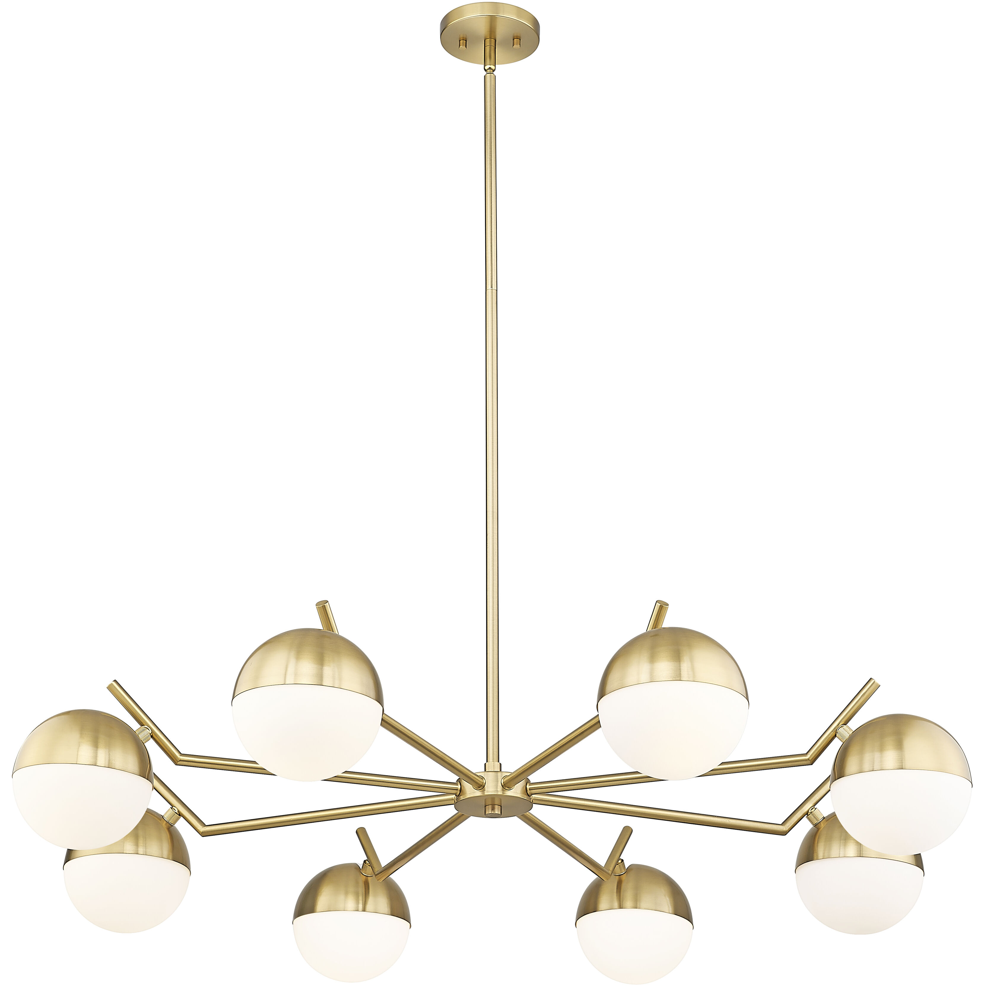 Realm Sphere 8 Light 44 inch Modern Gold Chandelier Ceiling Light