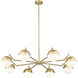 Realm Sphere 8 Light 44 inch Modern Gold Chandelier Ceiling Light