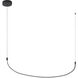 Talis LED 47.25 inch Black Linear Pendant Ceiling Light