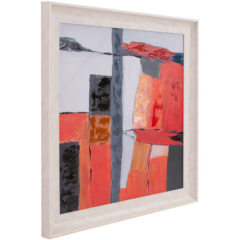 Abstract Study Printed Art with Glossy Lacquer Accents Wall Art