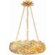 Broche 6 Light 18 inch Antique Gold Chandelier Ceiling Light