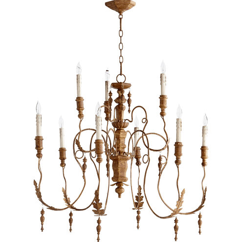 Salento 9 Light 32 inch French Umber Chandelier Ceiling Light