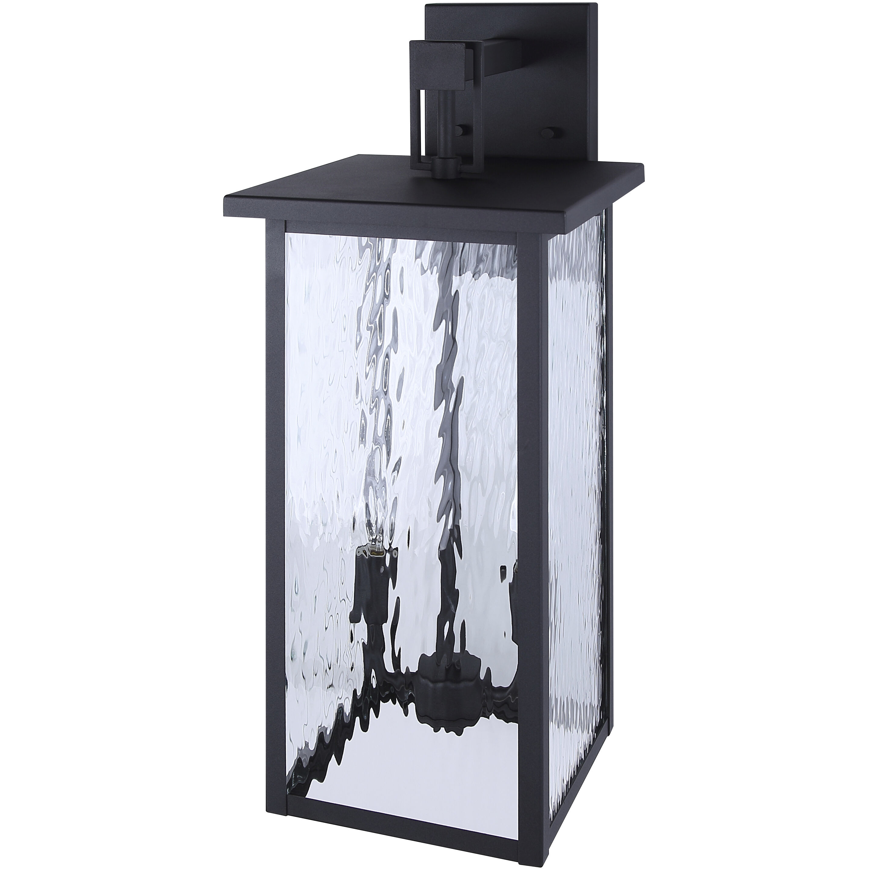 Shana 2 Light 22 inch Black Outdoor Wall Lantern