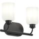 Reines 2 Light 14.75 inch Matte Black Bath Vanity Wall Light