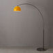 Half Dome 92 inch 14 watt Black Nickel Arc Floor Lamp Portable Light in Mustard Steel