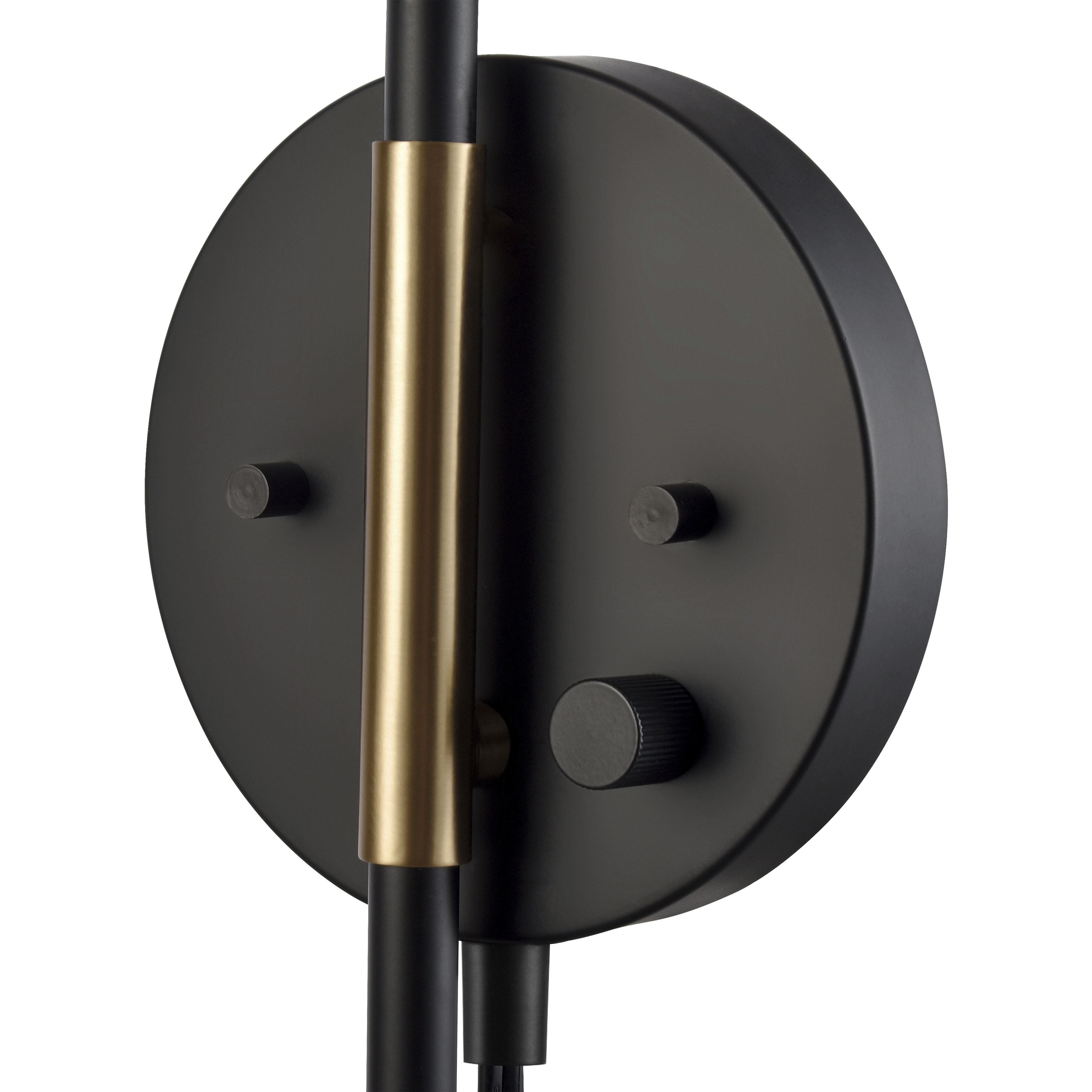 Stanley 17.75 inch 60 watt Matte Black Swingarm Sconce Wall Light