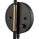 Stanley 17.75 inch 60 watt Matte Black Swingarm Sconce Wall Light