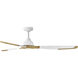 Aileron 60 inch Matte White with Heritage Brass with Matte White Blades Smart Fan