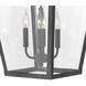 Heritage Trellis 4 Light 16 inch Aged Zinc Outdoor Hanging Lantern