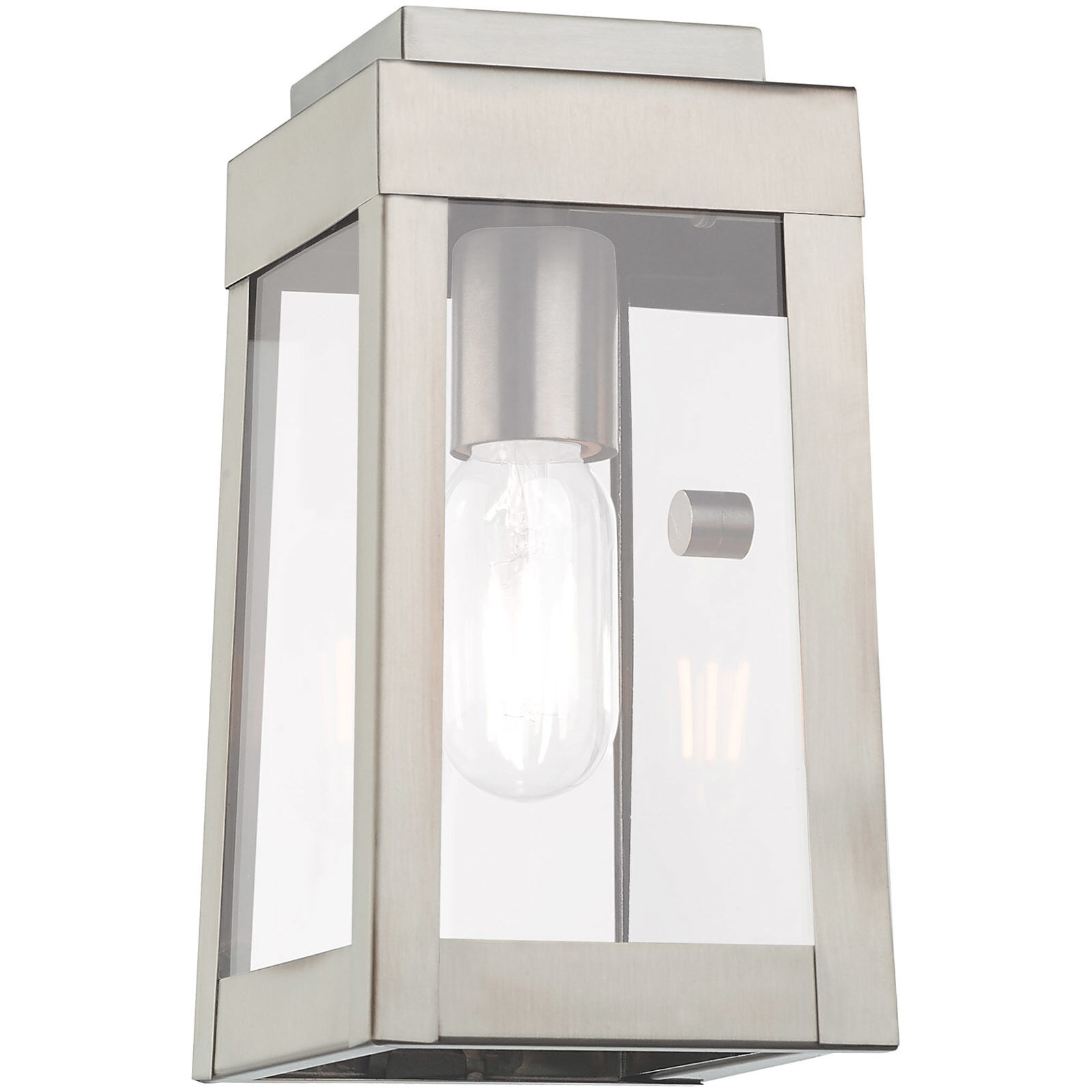 Oslo 1 Light 10 inch Brushed Nickel Outdoor Wall Lantern