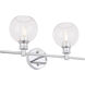 Collier 2 Light 19 inch Chrome Wall sconce Wall Light